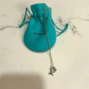 Authentic Tiffany & Co. x Paloma Picasso Loving Heart Sterling Silver Necklace